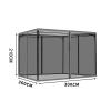 Outdoor Gazebo Netting Universal Canopy Net Screen 4 Door Panel Sidewall Curtain with Zippers for Garden Patio(L300xW300xH210cm) view 4