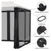 Outdoor Gazebo Netting Universal Replacement Canopy Net Screen 4-Panel Sidewall Curtain with Zippers for Garden Patio(Brown,L300xW300xH230CM) view 2