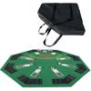 48" Folding Poker Tabletop for 8-Player Texas Holdem Octagon Game Mat view 1