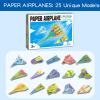 Tkidplw Paper Airplane Kit, Colorful 3D Sheets, for Activities, Gifts for Creative Handcraft Activity with Safe Materials view 2