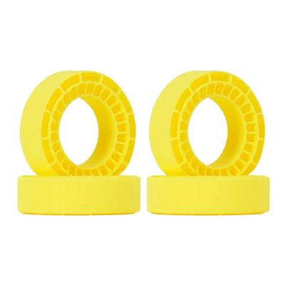COMODO 4pcs Rubber Inserts for 64x24mm 1.3 Inch RC Tires Compatible Replacement Wheel Inserts for Hobby-Grade RC Cars and Trucks(Color: Yellow)
