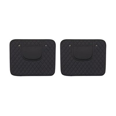 2 Pack Leather Kick Mats Back Seat Protectors for Jaguar XE 2015-2024, Waterproof Seat Back Cover Easy Clean Auto Interior Protection Accessories,Black-1