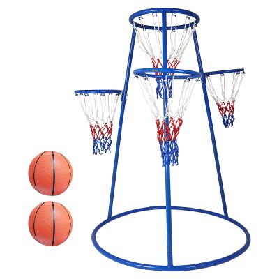 Basketball Hoop for Kids 4-Hoop - Multi-Level Toddler Basketball Hoop Indoor Basket Ball Hoops for Kids 3-5 Stable & Sturdy Stand with Non-Slip Floor Easy Assemble Circular