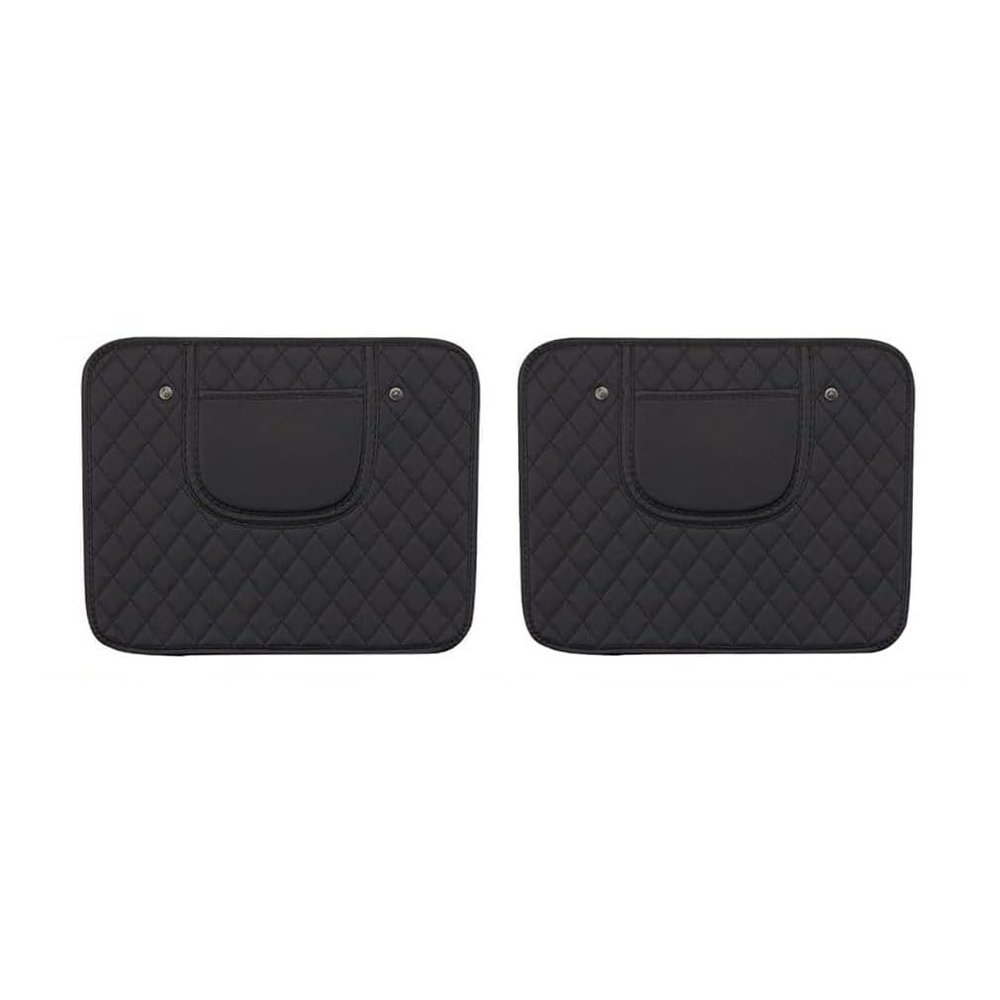 2 Pack Leather Kick Mats Back Seat Protectors for Renault Kadjar 2015-2022, Waterproof Seat Back Cover Easy Clean Auto Interior Protection Accessories,Black-1