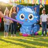 Sosation Cat Piata 16 Inch Blue Cat Shaped Piata with Blindfold Bat for Purple Birthday Kpop Party Decoration Friendship Fans Favor Decoration Wedding view 4