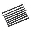 BTSEURY 8pcs RC Link Rod, Aluminum Alloy Linkage Rod End Kit for SCX10 313mm 1/10 Wheelbase Chassis, with High Precision and Durable Design (Black) view 1