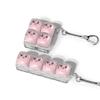 2 Pcs Keyboard Fidget Toy. Stress Relief Clicker Fidget Keyboard, Boost Focus and Calm Anxiety for Library Office HOMTransparent Base+Pink Cap view 1