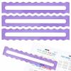 Amyhill 4 Pack Mahjong Guide Line Finder Acrylic Bright Scalloped Mahjong Rules Helper, Rules Reader for Players Women(Solid,Purple) view 1