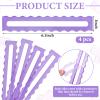 Amyhill 4 Pack Mahjong Guide Line Finder Acrylic Bright Scalloped Mahjong Rules Helper, Rules Reader for Players Women(Solid,Purple) view 2