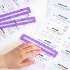 Amyhill 4 Pack Mahjong Guide Line Finder Acrylic Bright Scalloped Mahjong Rules Helper, Rules Reader for Players Women(Solid,Purple) view 3