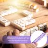 Amyhill 4 Pack Mahjong Guide Line Finder Acrylic Bright Scalloped Mahjong Rules Helper, Rules Reader for Players Women(Solid,Purple) view 4