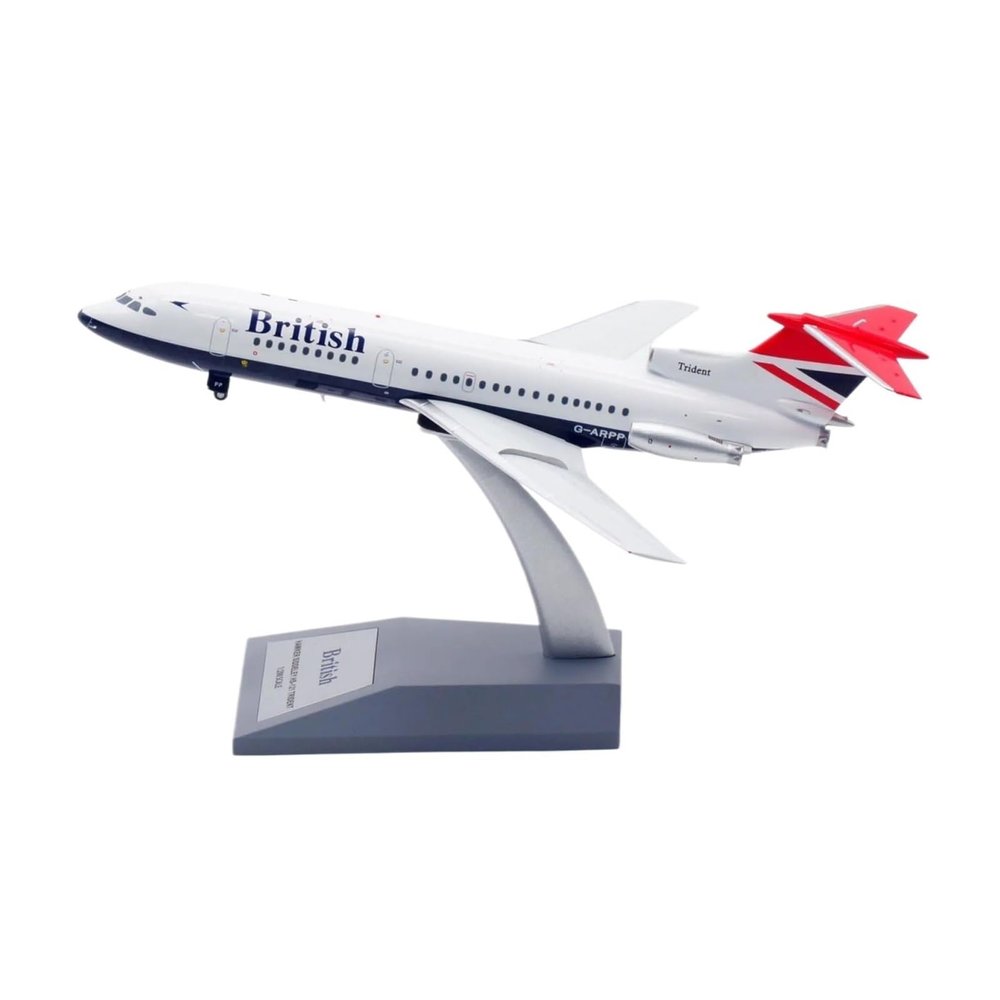 Miniature Scale 1 200 for HS-121 Trident 1E G-ARPP Alloy Collectible Diecast Aircraft Model with Stand Flying Toy Game Kits