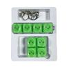 2 Pcs Keyboard Fidget Toy. Stress Relief Clicker Fidget Keyboard, Boost Focus and Calm Anxiety for Library Office HOMTransparent Base+Green Cap view 1