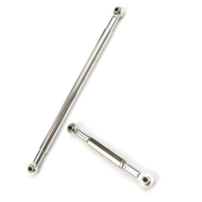 RC Cars Models Compatible with MN MN86K MN86KS 1/12 RC Car Crawler Upgrade Spare Part Adjustable Steering Linkage Servo Link Pull Rod Servo Arm(Silver)