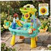 Bemonew Kids Play Sink, Toddler Toy Sink with Running Water Electric Recirculating Water Table for Toddlers 1-3 with Volcano Spray, Fishing & Slide Games (Blue) view 2