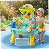 Bemonew Kids Play Sink, Toddler Toy Sink with Running Water Electric Recirculating Water Table for Toddlers 1-3 with Volcano Spray, Fishing & Slide Games (Blue) view 3