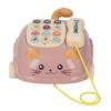 RASTKY Baby Telephone Pull Toy Multiple Sounds Attractive Cat Shape Music Car for Toddlers Pink 1 Piece view 1