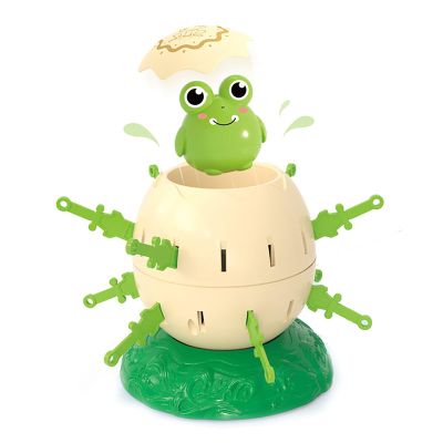 BTSEURY Pirate Ejection Game, Animal Bucket Stab Toy for Kids with Design, Stress Relief Fun, Family Board Game, Portable Plastic Toy (Green)