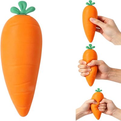 11.5 in Giant Carrot Squishy, Carrot Squishy Jumbo Stress Ball Slow Rise Carrots Shape Stress Ball Soft Sensory Squeeze Toy for Adults Party Favor Home Offices