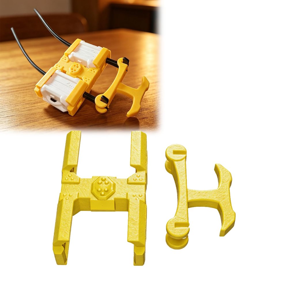 Double Launcher Grip Compatible with Beyblade X - 2-in-1 Grip for Simultaneous Launches - Snap-in Design - Must-Have for Competitive Play