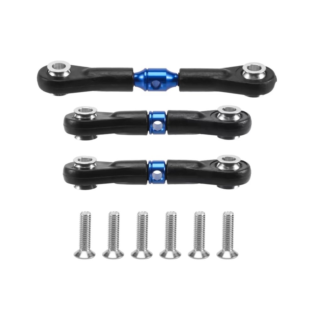 Adjustable Pull Rod for Tamiya for TT-02 TT-02T for TT02 TT02T 1/10 3Pcs Steering Link Rod Servo RC Car Upgrade Parts Accessories