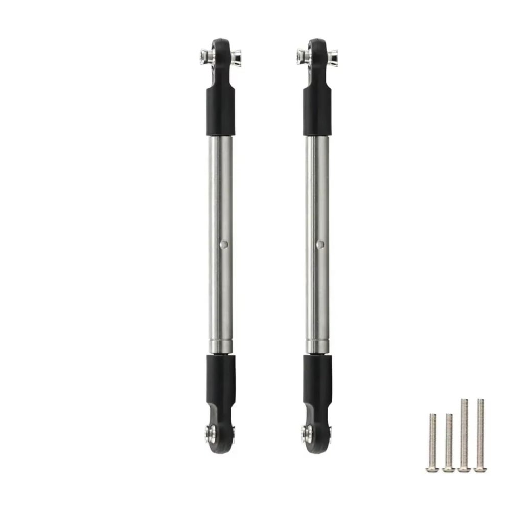 Adjustable Pull Rod for Traxxas 1/10 for WideMaxx 2.0 89086-4 for MAXX V2 2Pcs 119mm Front Toe Links Linkage 8997 Stainless Steel RC Car Parts