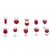 10 Pcs Red Wine Glasses, Dollhouse Accessories, 1/12 Scale Accessories, Dollhouse Miniatures for Dining Room, Table Setting and Cabinet Display view 1
