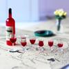 10 Pcs Red Wine Glasses, Dollhouse Accessories, 1/12 Scale Accessories, Dollhouse Miniatures for Dining Room, Table Setting and Cabinet Display view 2