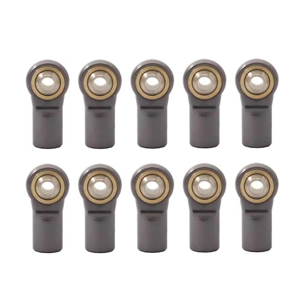 Adjustable Pull Rod for Tamiya for AXIAL for SCX10 D90 D110 CC01 1/10 10Pcs Metal M4 20MM Aluminum Link Tie Rod End Ball Joint RC Car Crawler Parts(Gray)