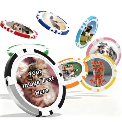 25-500Pcs Custom Poker Chips, Double-Sided Full-Color Printing, Personalized Logo/Text/Images for Poker, Suitable for Corporate Events, Weddings, Bar Tokens Gifts (Custom Poker Chips)