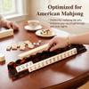 1pc Tortoise Shell Mahjong Rack with Pusher, Acrylic 17.5/20 Inch Scalloped Mahjong Pushers and Racks Set with Fully Detachable Magnetic Pushers, Smooth Sliding for Mahjong Tiles (17.5in (single one)) view 2