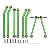 Adjustable Pull Rod for Axial 1/24 for SCX24 AXI00002 C10 for JLU for Bronco AXI00006 Metal High Clearance Chassis Links Set RC Crawler Parts(Green) view 1