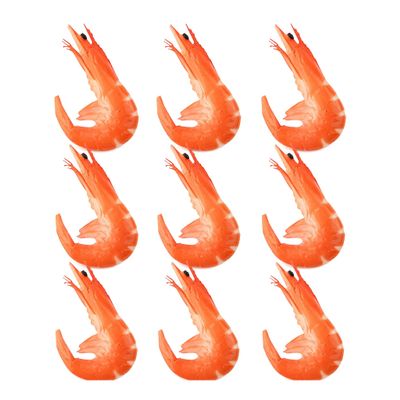 GALPADA Artificial Shrimp Model 9 Pieces Red PVC 2.95 X 1.77 X 0.59 in