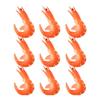 GALPADA Artificial Shrimp Model 9 Pieces Red PVC 2.95 X 1.77 X 0.59 in view 1