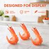 GALPADA Artificial Shrimp Model 9 Pieces Red PVC 2.95 X 1.77 X 0.59 in view 3