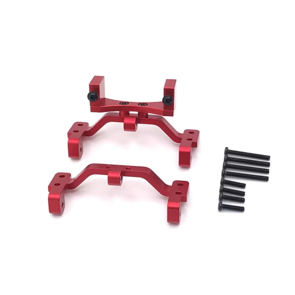 Adjustable Pull Rod for MN 1/12 D90 D91 D96 for MN98 99S Metal Upgrade Axle Servo Bracket Tie Rod Holder RC Car Parts Accessorie(Red)