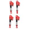 4pcs Red Aluminum Alloy RC Shock Absorbers, Metal Shock Absorbers for 1/24 RC Car, High Elastic Spring Damping System with Ball Heads and Wrench for Scx24 Off - Road view 2