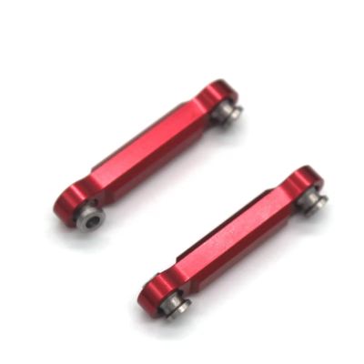 Adjustable Pull Rod for MJX 14301 14302 14303 1/14 Metal Upgrade Parts Steering Rod RC 4WD Remote Control Car Accessories(Red)
