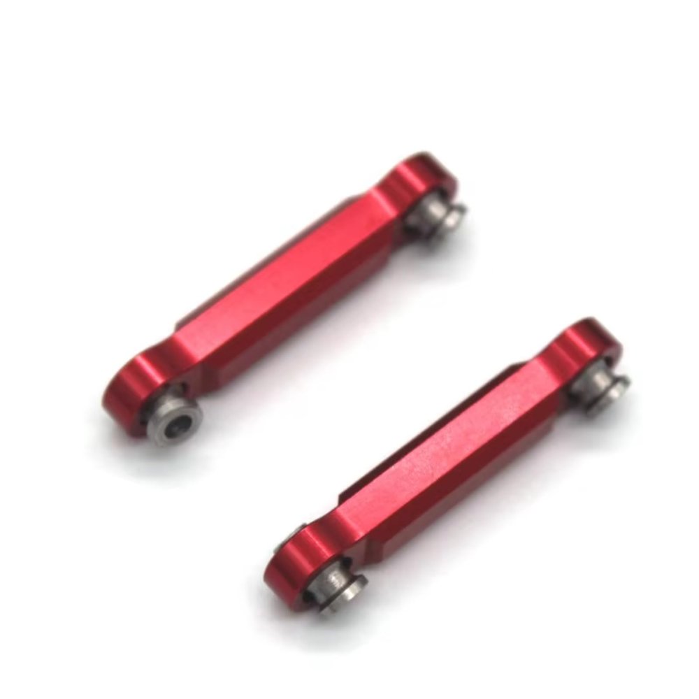 Adjustable Pull Rod for MJX 14301 14302 14303 1/14 Metal Upgrade Parts Steering Rod RC 4WD Remote Control Car Accessories(Red)