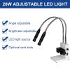 20w Dual Gooseneck Led Light Source, Fiber Optic Microscope Light Illuminator, Adjustable Brightness Size, for Industrial Stereo Microscope Camera view 3
