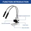 20w Dual Gooseneck Led Light Source, Fiber Optic Microscope Light Illuminator, Adjustable Brightness Size, for Industrial Stereo Microscope Camera view 4