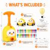 YXESO Yellow Balloon Launcher Toy Set, with 2 Cars & 26 Balloons view 2
