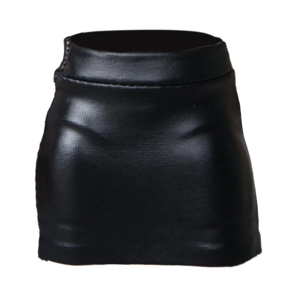 1:12 Action Figure Clothes Faux Leather Mini Skirt for 6" Female Dolls, Trendy Skort Costume Accessory