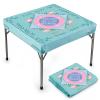 Chicplaid Felt Game Table Cover, Mahjong Table Cover Printed with Lotus for 34"x34" Folding Card, Machine Washable Fabric Felt for Poker Blackjack Bridge Board Games view 1