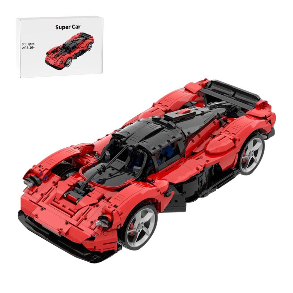 AxiomBricks MOC-218984 1/8 Scale Super Car Building Blocks Set, MOC Sport Racing Car Model, Construction Collection Display Model for Adults Collectors (3031PCS/Static Version)