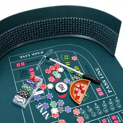 YNJHOENG Craps Table Top Game Set, Green