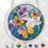Acrylic Puzzle Suncatcher Window Hanging 8.9 Inch Sun Catcher Puzzle Kit Garden Decoration (Butterflies in Bloom, 8.9 in) view 1