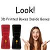 3D Printed Boxes Inside Boxes, Annoying Gift Box, Annoying 7 Layer Nested Gift Box, Prank Gift Box, Reusable Prank Gift Packaging for Birthday, Christmas & Fun Party Game (Red, Large) view 2