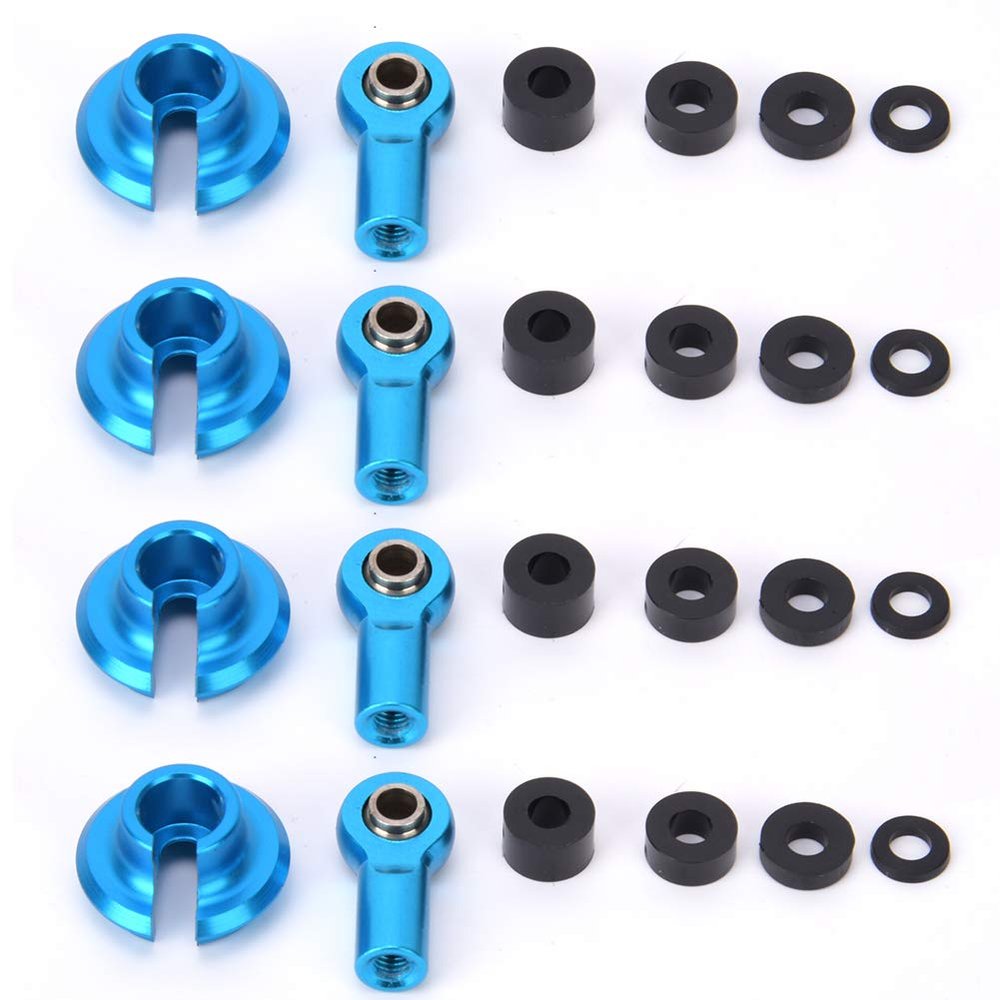 AQFNEB Link Rod End Ball Joint for 1/10 ECX 2WD RC Car, Aluminum Alloy RC Spare Parts with Anodized Surface, CNC Precision Machined Upgrade Accessory for Hobby RC Vehicles (Blue ECX1038B)