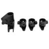 CHICIRIS Axle Tube Link Mount Set, Aluminum Alloy Counterweight Link Rod Mount Adapter for RC Car, with High Strength and Abrasion, for SCX10 PRO (Black) view 3